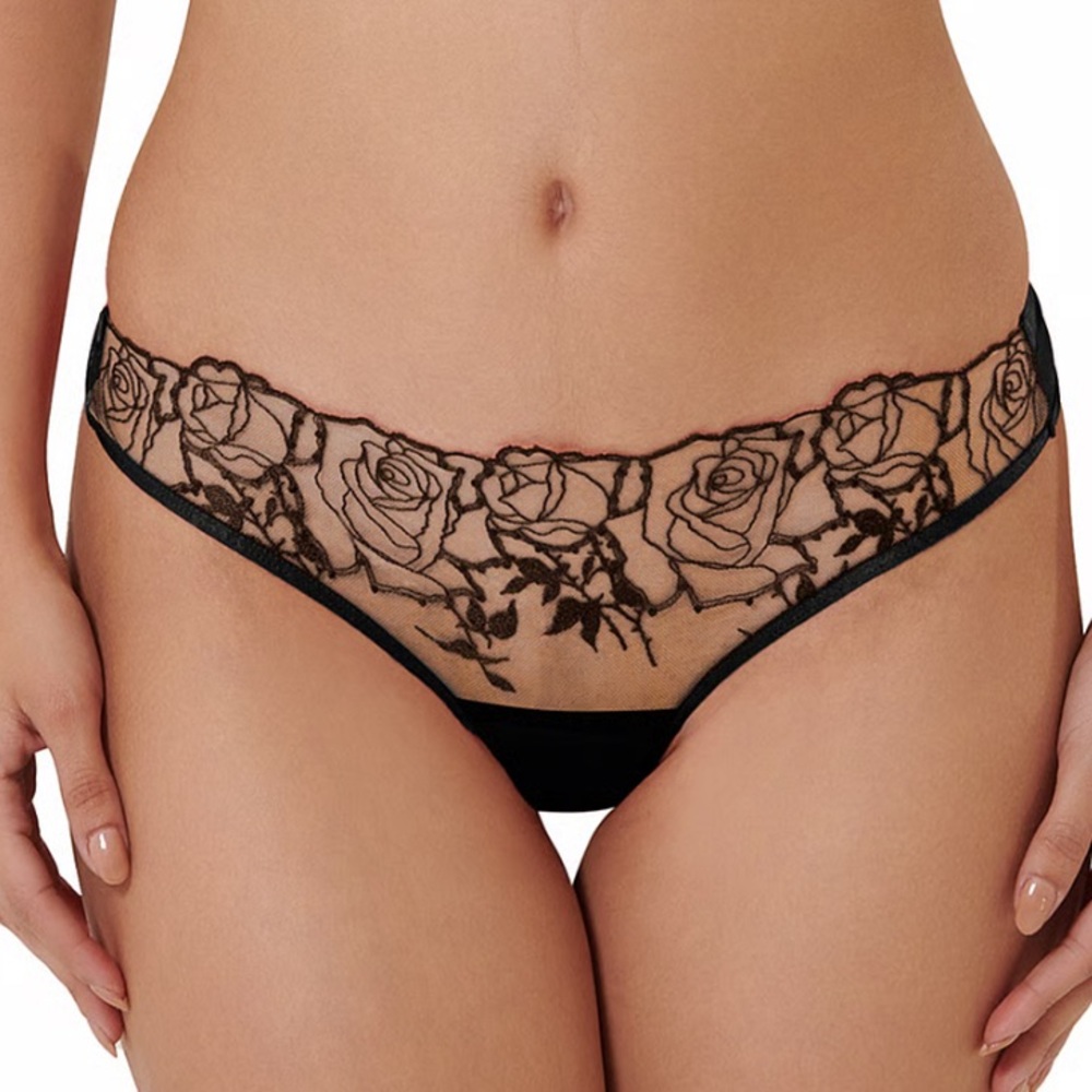 Bluebella Black Floral Lace Panties